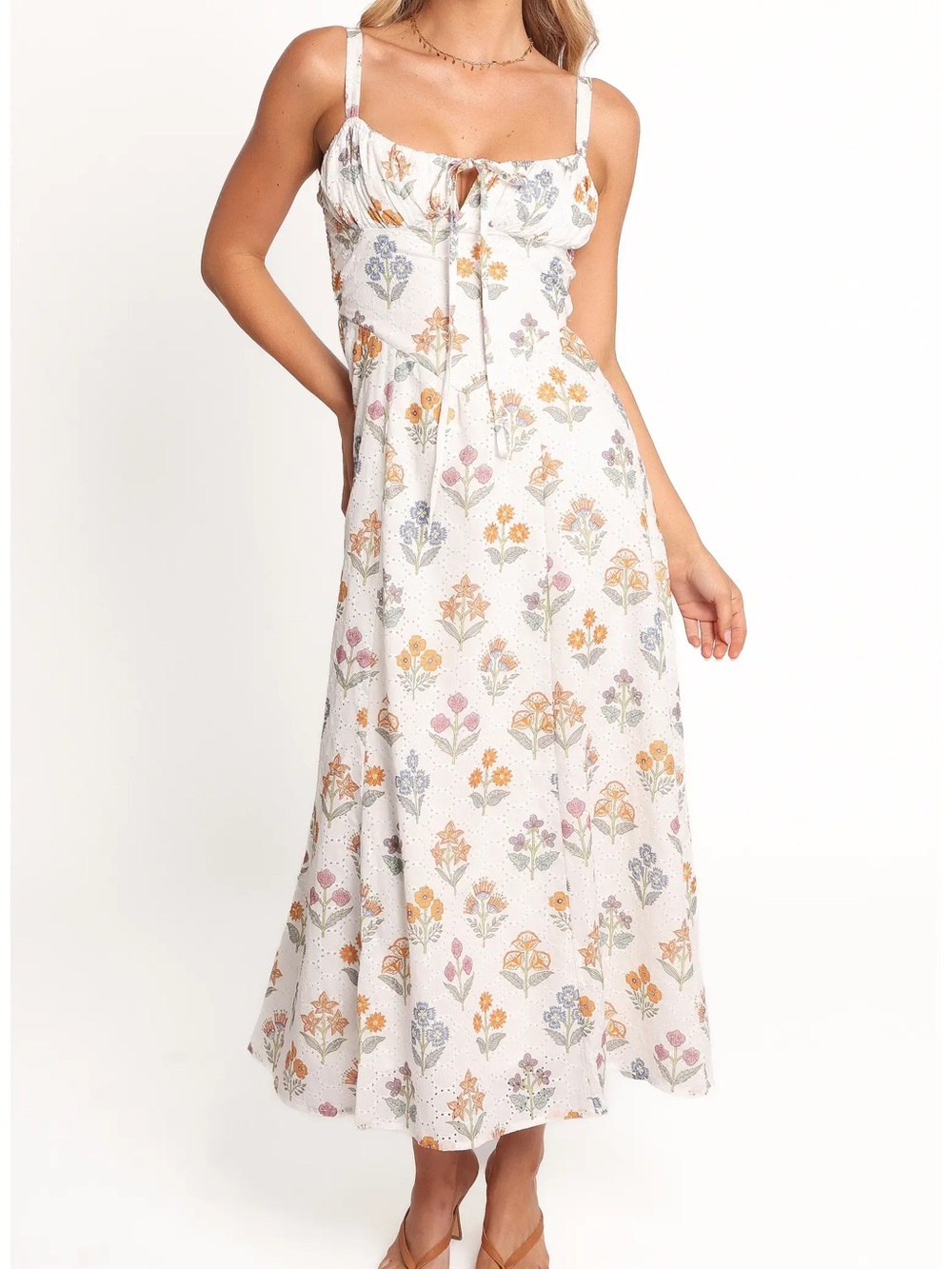 Petal & Pup Lorelei Floral Embroidered Maxi Sundress